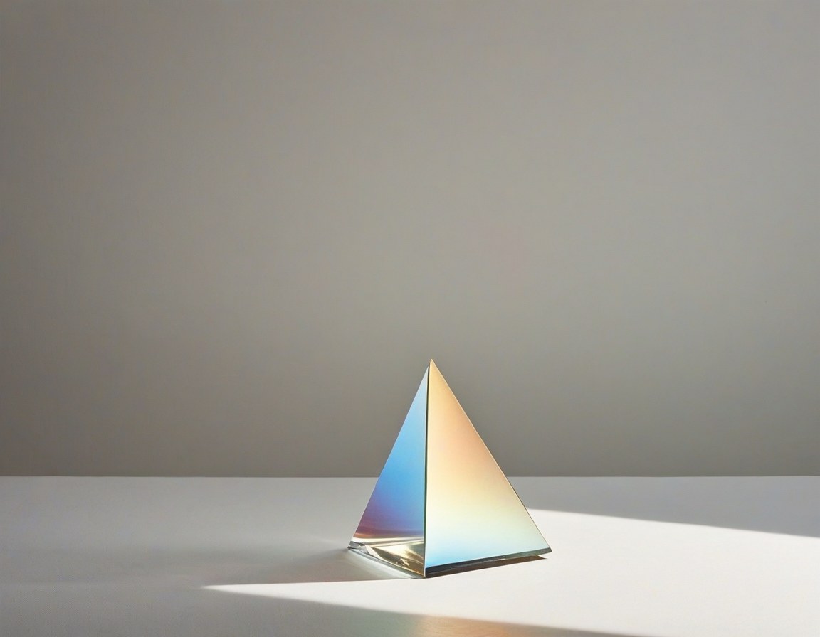 A glass prism on a minimal surface refracting light into an ordered spectrum